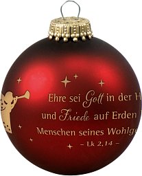 Christbaumkugel Ehre sei Gott in der Höhe