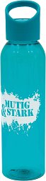 Trinkflasche mit Tragegriff, cyan