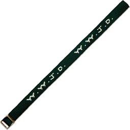 Gewebtes Armband - W.W.J.D., dunkelcyan