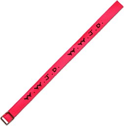 Gewebtes Armband - W.W.J.D., neonpink