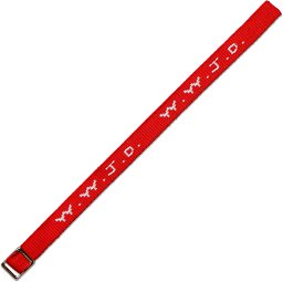 Gewebtes Armband - W.W.J.D., rot