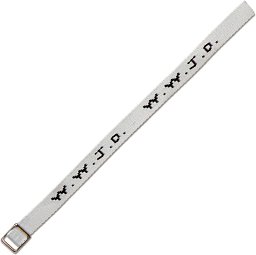 Gewebtes Armband - W.W.J.D., weiß