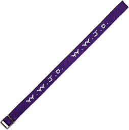 Gewebtes Armband - W.W.J.D., violett