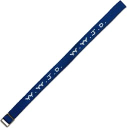 Gewebtes Armband - W.W.J.D., blau