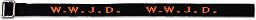 Gewebtes Armband - W.W.J.D., neonorange