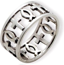 Ring - Fisch und Kreuz: Schmuck
