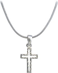 Halskette Kreuz offen, Metall