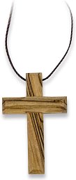 Halskette Kreuz Olivenholz
