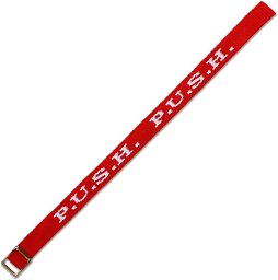 Gewebtes Armband - P.U.S.H., rot
