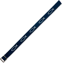 Gewebtes Armband - Ichthys, dunkelblau
