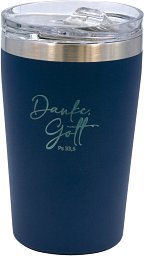 Doppelwandiger Thermobecher aus recyceltem Edelstahl