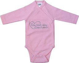 Baby-Body Du bist ein Geschenk, pink: Geschenke aus Stoff