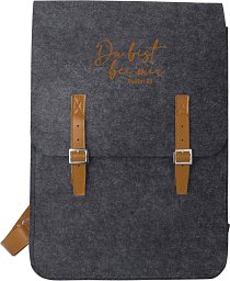 Rucksack aus rPET-Filz, schwarz
