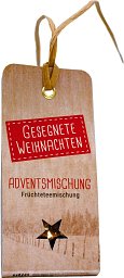 Geschenkanhänger mit Früchtetee Adventsmischung
