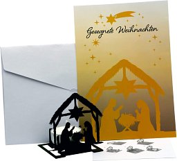 Geschenkkarte Weihnachten mit Teelichthalter