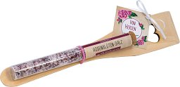 Geschenkset Von Herzen mit Pfannenwender und Rosenblütensalz